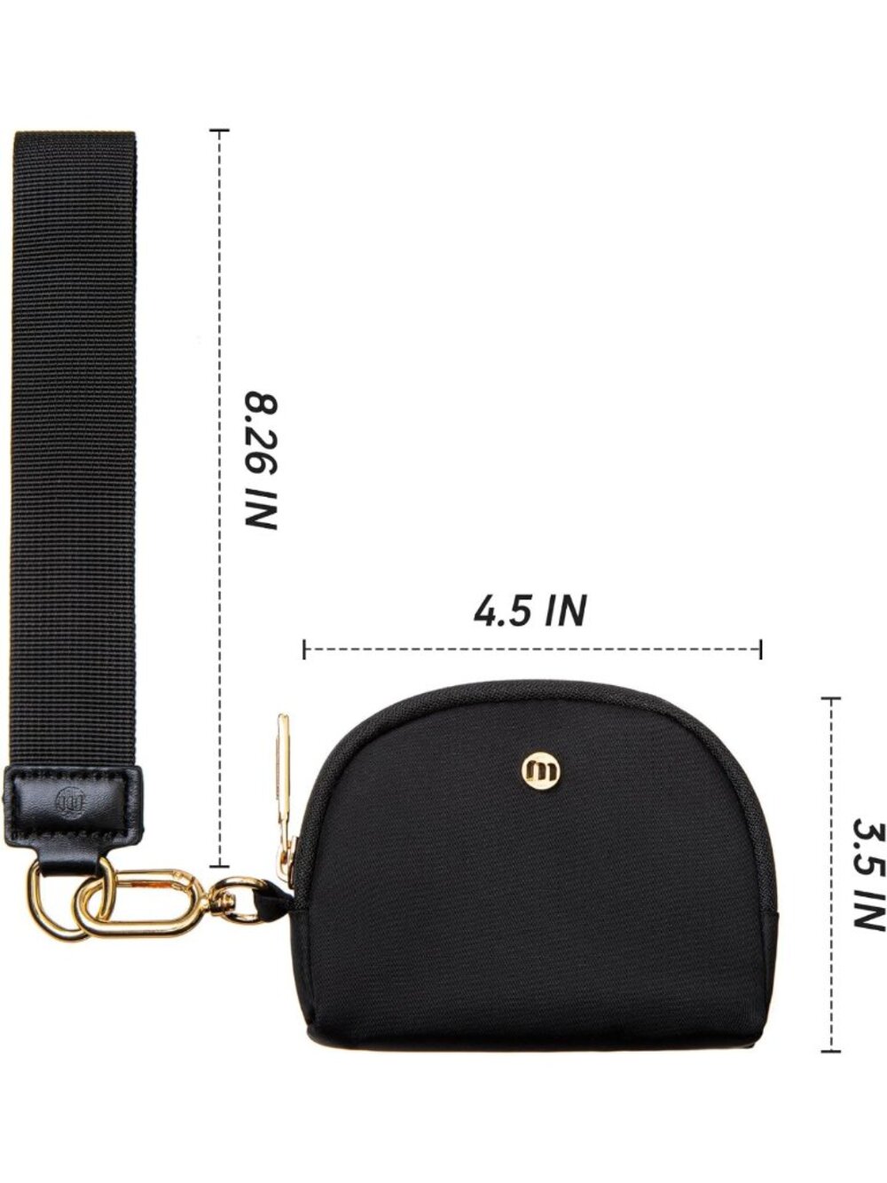Mini Zip Around Wristlet Wallet for Women - Detachable Pouch & Keychain Coin - Picture 2 of 6